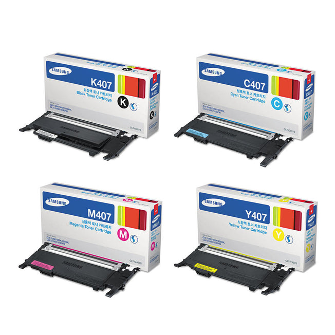 Compatible with Samsung CLT-407 Toner Cartridges BCYM