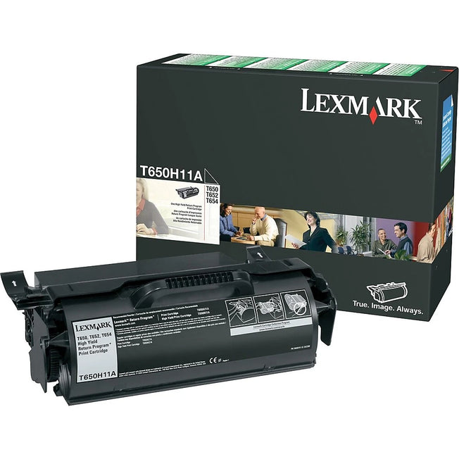 Lexmark T650 Black Toner Cartridge, High Yield 25K, Genuine OEM (T650H21A, T650H80G, T650H84G, T650H04A, T650H41G, T650H87G)