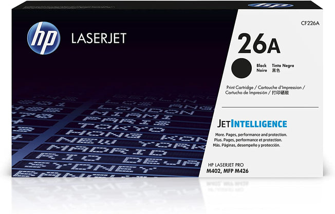 HP cf226a LaserJet M402 Black Toner Cartridge, Standard Capacity, Genuine OEM
