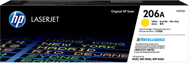 HP w2112a LaserJet M255 M282 M283 Yellow Toner Cartridge, Standard Capacity, Genuine OEM